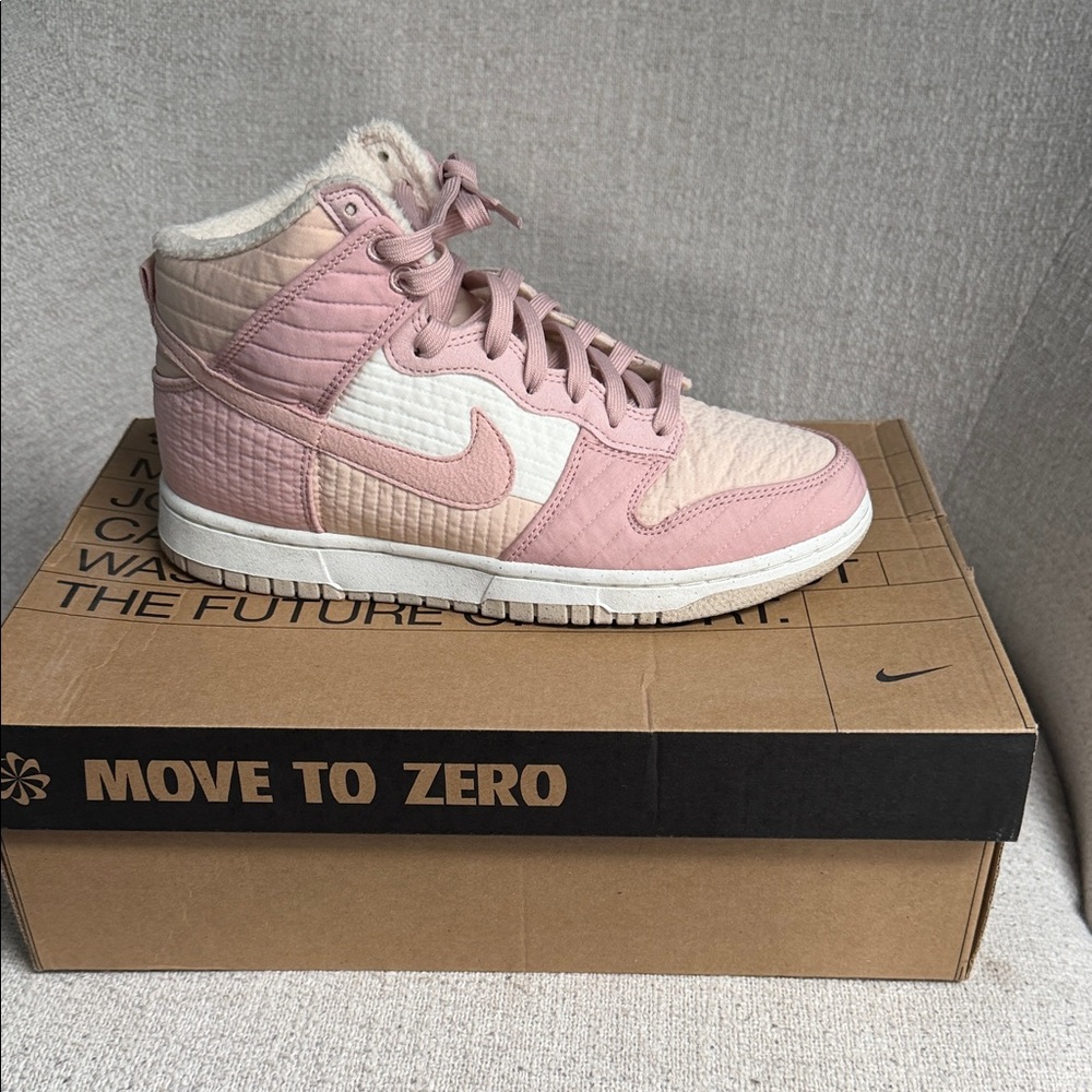 Nike Women's Blush Pink Quilted Sneakers